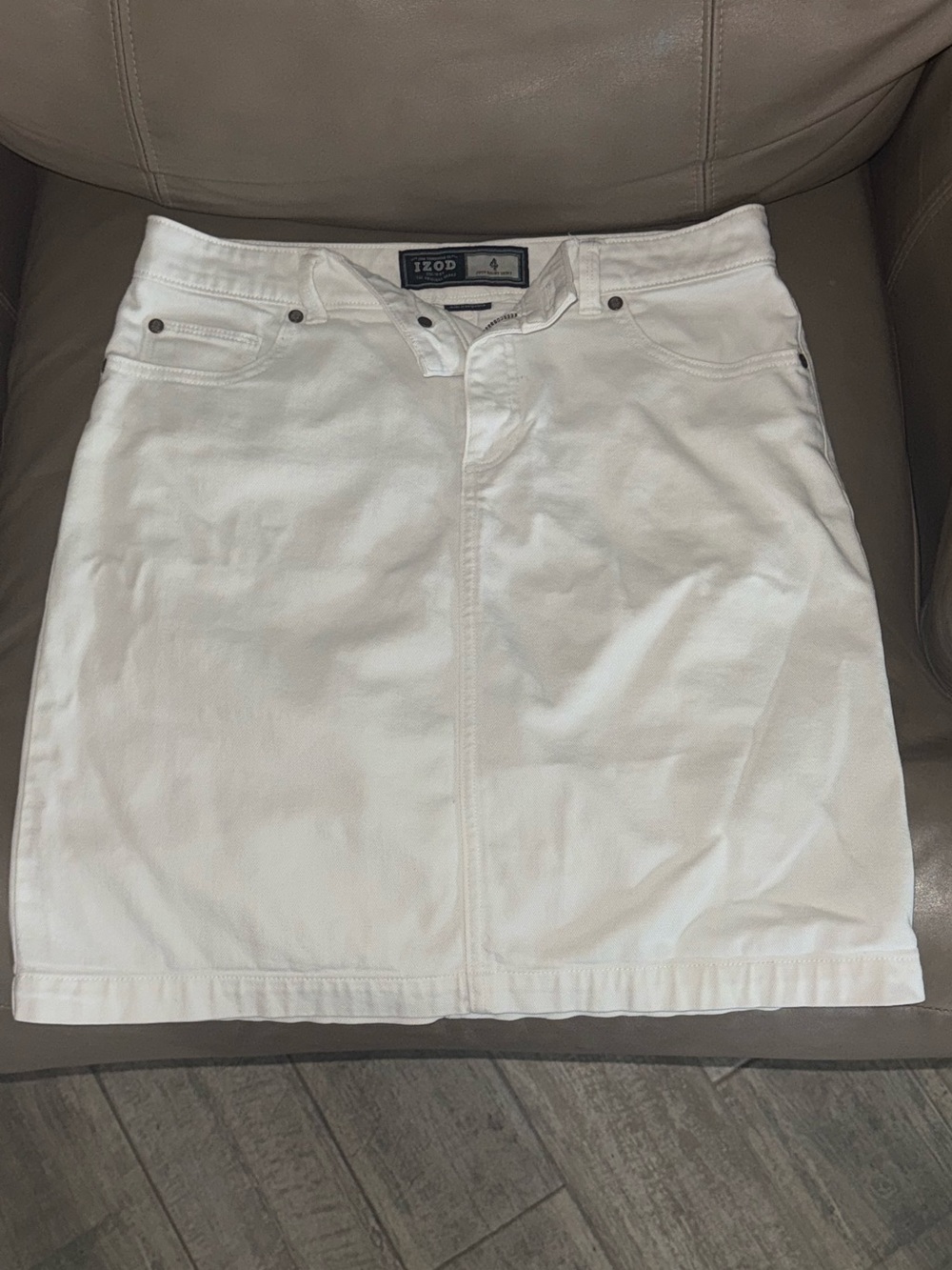 Women’s Izod White Denim Mini Skirt